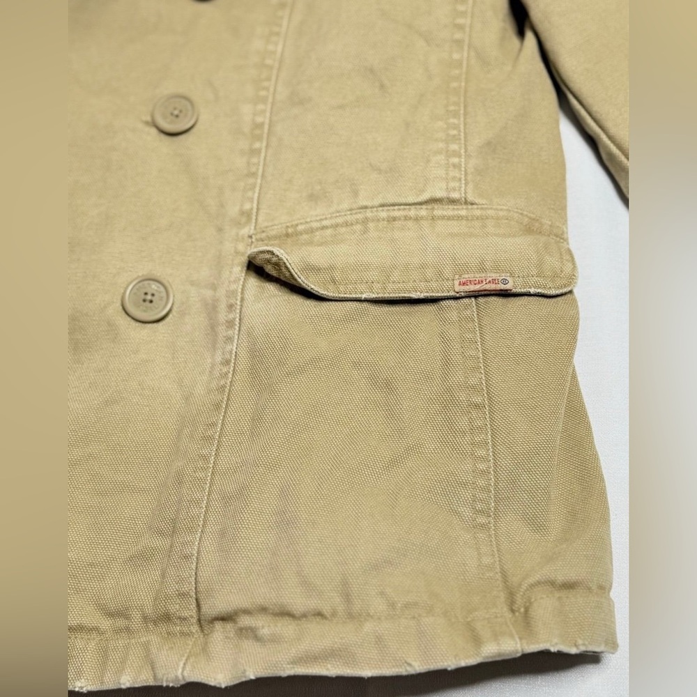 American Eagle Outfitters Women’s Double Breasted Canvas Jacket Size Large - Picture 4 of 10